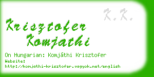 krisztofer komjathi business card